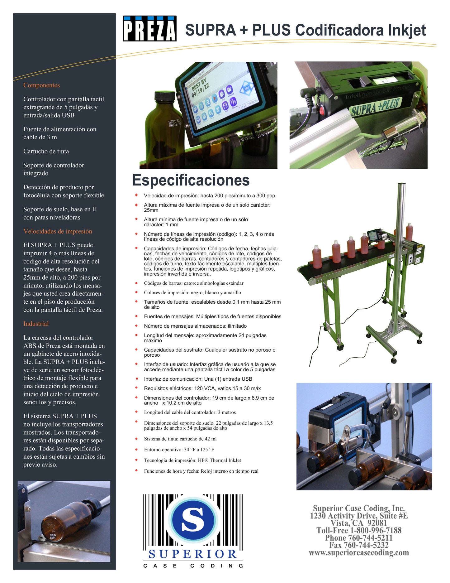 Preza Codificadora Inkjet